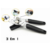 Imagem da oferta Abridor De Lata 3 Em 1 Multifuncional Garrafa Manivela Inox Sem Rebarba Tipo Modelo Americano