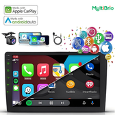 Imagem da oferta Versão Superior Automotive 2 Din Multimedia Android 94G+64G Qled Estéreo Rádio GPS Bluetooth Carplay Camera de