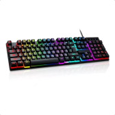 Imagem da oferta Teclado Gamer Semi Mecânico LED RGB Abnt2 USB PC PS4 Xbox