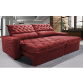 Imagem da oferta Sofá Retrátil Reclinável 2,95 Pocket Cama Inbox Spazus Suede