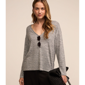 Imagem da oferta Blusa em Meia Malha Texturizada com Decote V