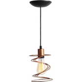 Imagem da oferta Pendente Aramado Mola Cobre Lustre Luminária Iluminação Sala Quarto Iluminação Interior