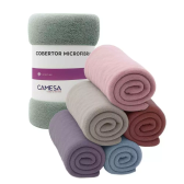 Imagem da oferta Manta Cobertor Casal 180x220cm Microfibra Soft Macia Camesa