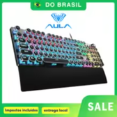 Imagem da oferta AULA Teclado Mecânico Retro Punk com RGB