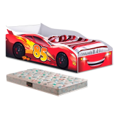Imagem da oferta Mini Cama Infantil Menino Mcqueen Com Colchão - Cor Branco