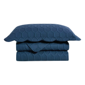Imagem da oferta Colcha Solteiro Ilusion Favo 3d C/ Porta Trav Azul Camesa