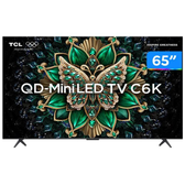 Imagem da oferta Smart TV TCL 65" 4K UHD MiniLED 120Hz Google TV AiPQ Google Assistente 4 HDMI 2 USB - 565C6K