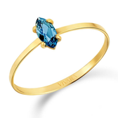 Imagem da oferta Anel Gold Blue em Ouro Amarelo 18k com Topázio London