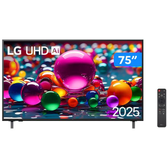 Imagem da oferta Smart TV 75" LG 4K Ultra HD UHD webOS 25 7 AI Processor 4K Gen8 Alexa 3 HDMI 2 USB - 75UA8550PSA
