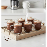 Imagem da oferta Conjunto 6 Canecas Vintage em Vidro 95ml Estilo Retrô Ideal para Café Chá e Bebidas Xícara de Café