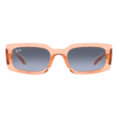 Imagem da oferta Óculos de sol Ray-Ban Kiliane Bio-Based Rb4395 667771 54 tamanho M desenho Retangular armação laranja y lente laranj