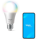 Imagem da oferta Lâmpada Inteligente Mais Potente 15W Smart Color RGB Wifi Elgin compatível com Alexa e Google Home