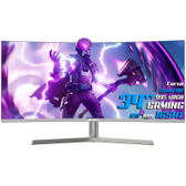 Imagem da oferta Monitor Gamer SuperFrame Vision Ultra 34 Pol Curvo UltraWide 2.5K Quad HD IPS 99% sRGB HDR FreeSync 1ms 165Hz HDMI/DP White SFVC-3415-2