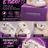 Imagem da oferta Tênis Via Marte Casual Feminino Plataforma Flatform Conforto