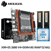 Imagem da oferta Kit placa-mãe para jogos MOUGOL X99 com Intel Xeon E5 2680 V4 - Placa-mãe + cpu + ram