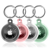 Imagem da oferta Porta-chaves Airtag à Prova d'Água - Pacote Com 4 Suportes Apple Material TPU Transparente Capa Macia e à Prova de ch