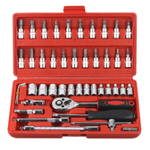 Imagem da oferta Kit 46 Chave Catraca Jogo De Soquetes Allen Torx Ferramentas