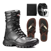 Imagem da oferta Kit Bota Coturno Masculino Motoqueiro Com Chinelo + Brindes