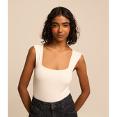 Imagem da oferta Body em Crepe com Decote Quadrado