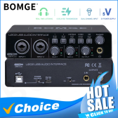 Imagem da oferta BOMGE-USB Interface de áudio com pré-amplificador de microfone U202 XLR TSR portas TS 48V 32 bits Resolu
