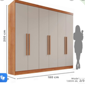 Imagem da oferta Guarda-roupa Casal 6 Portas 2 Gavetas FrançaCinamomoOff White