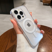 Imagem da oferta Capa Magesafe Magnética Transparente de carga Por Indução para iPhone 11 12 13 14 15 16 Pro Max Plus Mini X 7 8