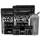 Imagem da oferta Kit 2x Whey Muscle 900g + Waxy Maize 800g+ 2x Creatina 100g + 2x Bcaa100g + Coqueteleira 700ml-Xpro
