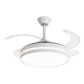 Imagem da oferta Ventilador Teto Retrátil Led Multicolor Moderno Silencioso