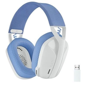 Imagem da oferta Headset Gamer Sem Fio Logitech G435 Lightspeed e Bluetooth Dolby Atmos USB PC PS4 PS5 Mobile Drivers 40mm Branco - 981-0