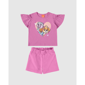 Imagem da oferta Conjunto Infantil Menina Manga Patrulha Canina Algodão  Kids ROSA