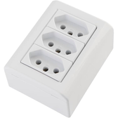 Imagem da oferta Tramontina Caixa de Sobrepor com 3 Tomadas 2P+T 20 A 250 V - LizFlex