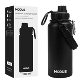 Imagem da oferta MODUS Garrafa Térmica Esportiva De Aço Inoxidável Com Isolamento A Vácuo De 1000ML (Preto)