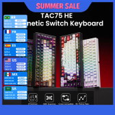 Imagem da oferta Akko tac75 he teclado de interruptor magnético 75% teclados para jogos gatilho rápido 0.01mm 8k rgb com fi