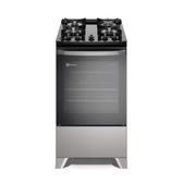 Imagem da oferta Fogão 4 Bocas Electrolux Prata Efficient com Mesa de Vidro Tripla Chama e VaporBake - FE4GS