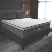 Imagem da oferta Gazin Cama box Maximus casal 138cm x 188cm cinza e preto