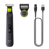 Imagem da oferta Aparador e raspador OneBlade Pro com 12 ajustes de corte à prova dágua Bivolt QP653210 Philips