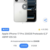 Imagem da oferta Iphone 17 Pro Max 256GB prateado