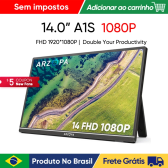 Imagem da oferta Monitor portátil ARZOPA 14,0 ''1080P FHD IPS com segunda tela externa USB C HDMI para Mac laptop PC switch PS Xbox