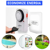 Imagem da oferta Temporizador Analógico Temporizador Manual Tomada Liga Desliga Energia 110v / 220v Tomada Inteligente