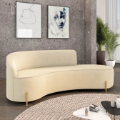 Imagem da oferta Sofá 4 Lugares Orgânico 220cm Pé Dourado Morgan Suede