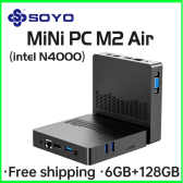 Imagem da oferta Soyo mini pc gaming desktop m2air 6gb ram ssd 128gb cpu intel n4000 windows 11 pro minipc gamer wifi bluet