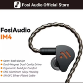 Imagem da oferta Fones de ouvido Fosi Audio IM4 IEM com fio dinâmicos abertos para jogos música monitoramento e HiFi