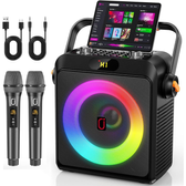 Imagem da oferta JYX Karaokê com 2 Microfones Sem Fio para Adultos e Crianças Karaoke Portatil com Luzes de RGB DJ Suporte para BTTFU