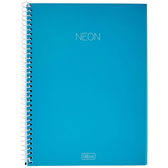 Imagem da oferta Tilibra - Neon Caderno Universitário com Espiral e Capa Plástica Azul 80 Folhas