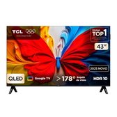 Imagem da oferta Smart TV TCL 43" QLED Full HD Google TV - Cores mais vivas som Dolby e streaming fácil