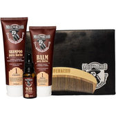 Imagem da oferta Kit Shampoo para Barba + Balm para Barba + Oleo para Barba - Muchacho Classic + Pente de Madeira Muchacho Curvo