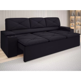 Imagem da oferta Sofá 3 Lugares Retrátil E Reclinável Pop 2,05m Cor Preto Desenho do tecido Velosuede