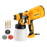 Imagem da oferta Pistola De Pintura E Pulverizadora Elétrica 127v Portátil Hvlp 800ml 3 Bicos Deko