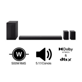 Imagem da oferta Home Theater Soundbar LG S70TR Dolby Atmos 500W RMS 5.1.1 Canais DTS X Caixas Traseiras AI Sound Pro WOW Sinergy