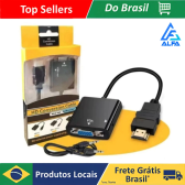 Imagem da oferta Cabo Adaptador Conversor Hdmi Para Vga Com Saída P2 De Áudio